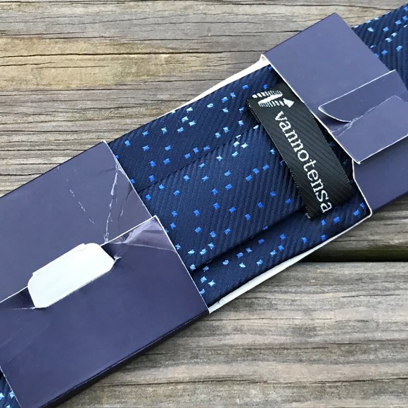 Addiction Men Tie Blue Woven Silk Tie Classic Neck - Picture 4 of 9